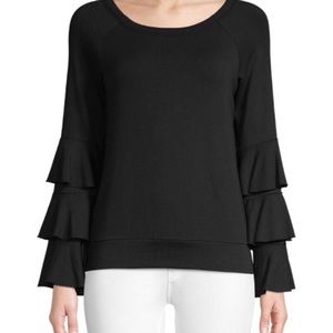 Bailey 44 Tiered Sleeve Stretch Blouse Top